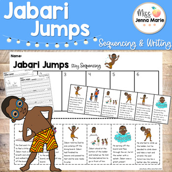 Preview of Jabari Jumps May & June Summer Writing Activities Sequencing Comprehension