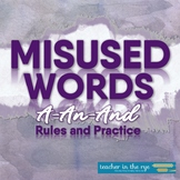 Misused Words Series: A An And with Definitions, Examples,