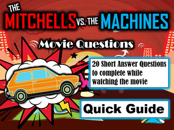 Preview of Mitchells vs. the Machines (2021) - 20 Movie Questions with Answer Key