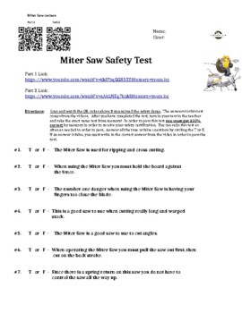 Preview of Miter Saw Safety Training and Safety Test (w/ my videos)