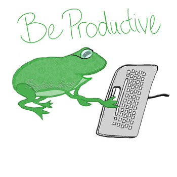 Preview of Frog Clip Art - Be Productive