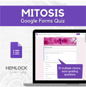 Preview of Mitosis / Cell Division Quiz in Google Forms