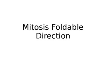 Preview of Mitosis Foldable
