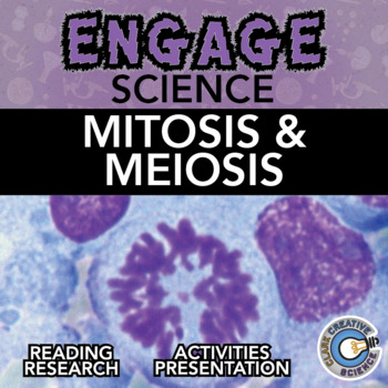 Preview of Mitosis & Meiosis Resources - Reading, Printable Activities, Notes & Slides