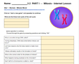 Mitosis Online Webquest Interactive worksheet