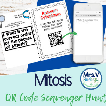 Preview of Mitosis QR Code Scavenger Hunt Activity