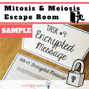 Preview of Mitosis and Meiosis Activity.  Escape Room Tasks