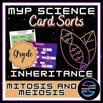 Preview of Mitosis and Meiosis Card Sort - Inheritance - Grade 7 MYP Science