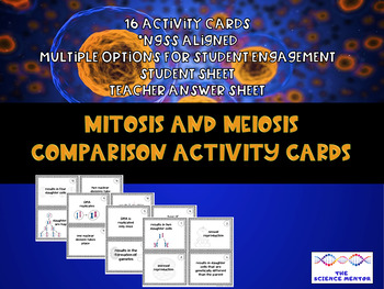 Preview of Mitosis and Meiosis Comparison Activity Cards
