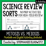 Mitosis vs. Meiosis Review Sort | Printable, Digital & Easel