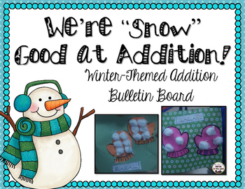 Preview of Mitten Addition Bulletin Board Craft