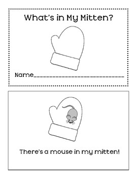 Mitten Emergent Reader Book by ECreative Teacher | TPT