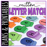 Mitten Letter Match Game/Center Uppercase & Lowercase Pres