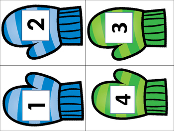 Mitten Number Match Math Center by Around the World Learning | TPT