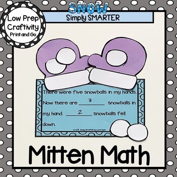 Preview of Mitten Themed Cut and Paste Counting and Computation Math Craftivity