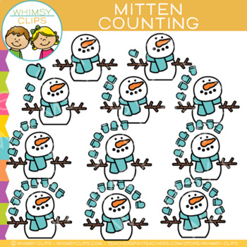 Preview of Counting Winter Mittens Clip Art