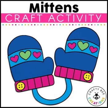 Preview of The Mitten Craft Activities Kindergarten Bulletin Board Template Winter Mittens