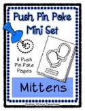 Mittens - Push Pin Poke Printables - 6 Pictures & Word Box