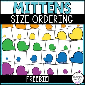 Preview of Mittens Size Ordering Cards for Winter | Order by Size