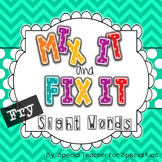 Mix It, Fix It- Sight Word Activities and Printables {FRY Words}
