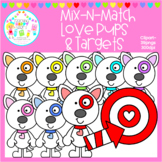 Mix-N-Match Love Pups & Targets Clipart