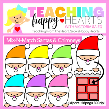 Preview of Mix-N-Match Santas & Chimneys Clipart