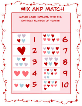 Preview of Mix N Match - Valentines Math!