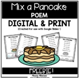 Mix a Pancake poem (PDF and DIGITAL) {Google Slides™/Classroom™}