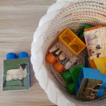 Preview of Mix and Match Farm Animal Megabloks (R) Puzzle