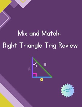 Preview of Mix and Match Right Triangle Trigonometric Identities