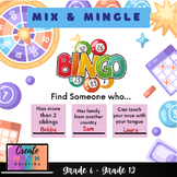 Mix and Mingle Bingo| Middle/High School Students | Adult 