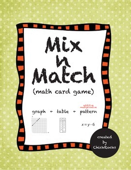Preview of Mix n Match - additive & multiplicative patterns in graph & table