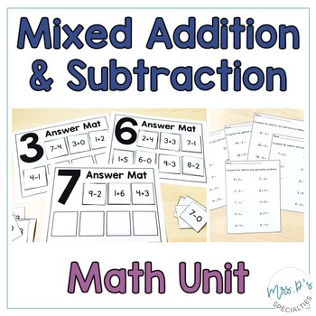 Preview of Mixed Addition and Subtraction Math Unit  (Special Education Math Unit)