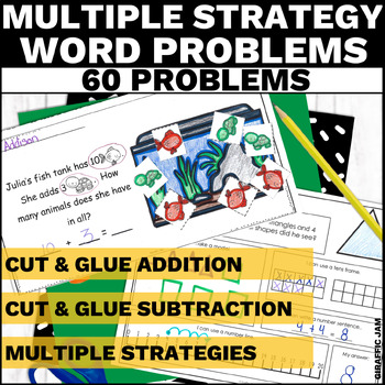 Preview of Mixed Addition and Subtraction Word Problems Math Word Problem Activities