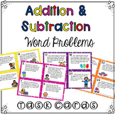 Mixed Addition and Subtraction Word Problems Task Cards