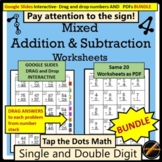 Mixed Addition and Subtraction Worksheets: Tap the Dots Math