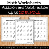 Mixed Addition and Subtraction to Within 20: Math Workshee