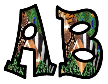 Wild Animal Print Letters Alphabet X 78 Graphic by