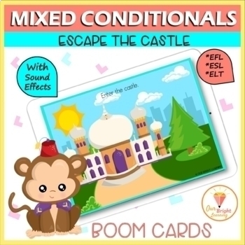 Preview of Mixed Conditionals | ESCAPE ROOM | BOOM Cards | Distance Learning