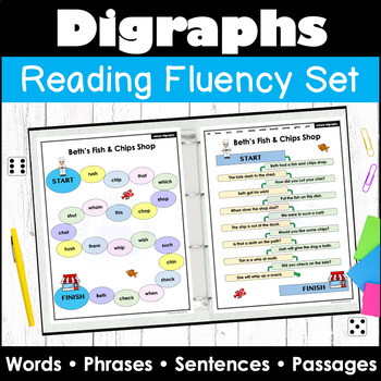 Preview of Mixed Digraphs Decodable Passages Words Phrases Sentences for Fluency OG