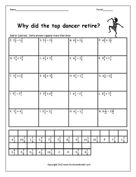 adding and subtracting mixed fractions like denominators worksheet