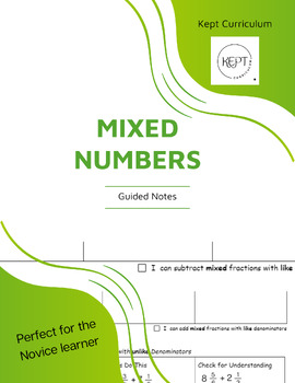 Preview of Mixed Fractions Guided Notes