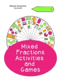 Mixed Fractions Spinner Games Addition Subtraction PDF