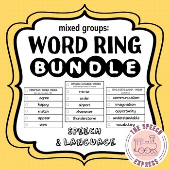 Preview of Word Ring Bundle for ALL Speech and Language Goals