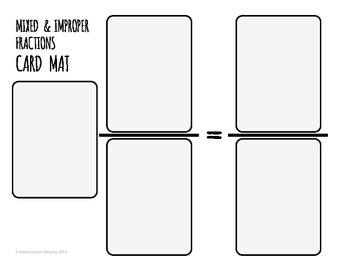 Preview of Mixed & Improper Fractions Card Game