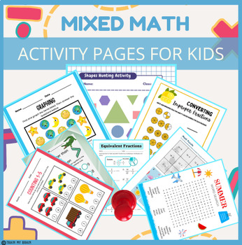 Preview of Mixed Math Free Activity book for kids