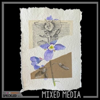 Preview of Mixed Media Art Lesson, Video, Presentation + Editable Work Packet