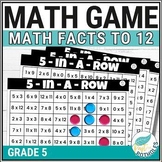 Mixed Multiplication Facts Review Game: 5-in-a-Row Math Fa