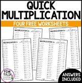 Mixed Multiplication Times Table Worksheets - Four Free Wo