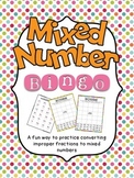 Mixed Number Bingo - Converting Improper Fractions to Mixe